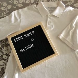 Men’s White Eddie Bauer Polo